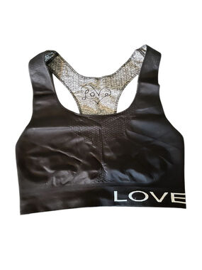 Women's Unbranded Reversible Sports Bra S Black Gray